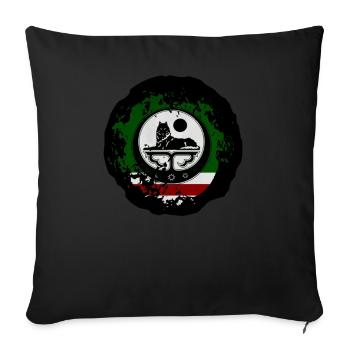 Chechnya flag of chechen - Sofa pillowcase 17,3'' x 17,3'' (45 x 45 cm) - black - Front