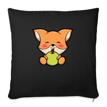 Cute Fox Mignon Renard Renard Graphique - Housse de coussin décorative 45 x 45 cm - noir - Devant