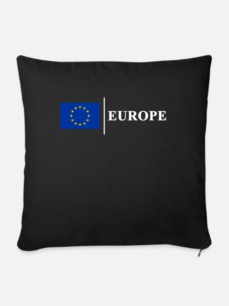Europa - Sofakissenbezug 45 x 45 cm - Schwarz