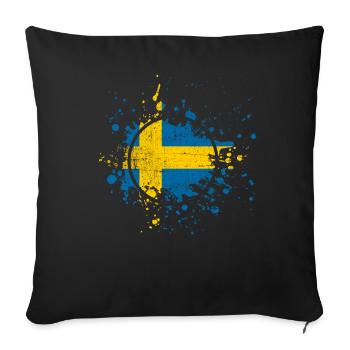 Sweden - Sofa pillowcase 17,3'' x 17,3'' (45 x 45 cm) - black - Front