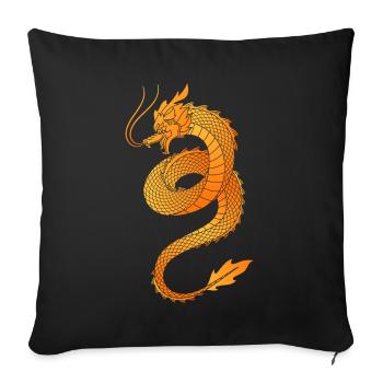 Dragon - Sofa pillowcase 17,3'' x 17,3'' (45 x 45 cm) - black - Front