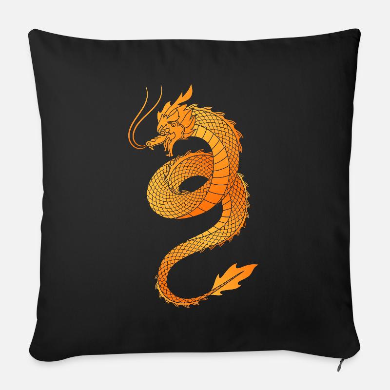 Dragon - Sofa pillowcase 17,3'' x 17,3'' (45 x 45 cm) - black