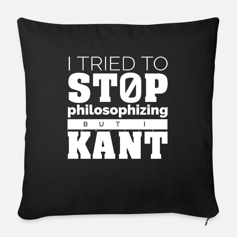 Philosophie Kant Shirt - Sofakissenbezug 45 x 45 cm - Schwarz
