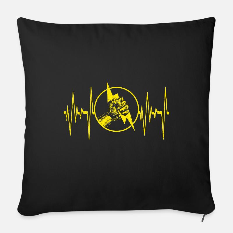 Elektriker - Sofakissenbezug 45 x 45 cm - Schwarz