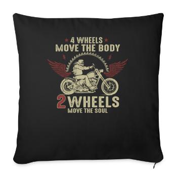 Funny Biker Motorcyclist Motorcycle Gift - Sofa pillowcase 17,3'' x 17,3'' (45 x 45 cm) - black - Front
