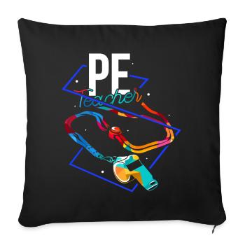 Sportlehrer - Sofakissenbezug 45 x 45 cm - Schwarz - Vorne