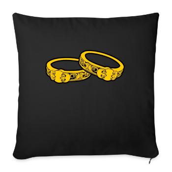 Wedding Rings Rings Jewelry Goldsmith Jeweler Jeweler - Sofa pillowcase 17,3'' x 17,3'' (45 x 45 cm) - black - Front