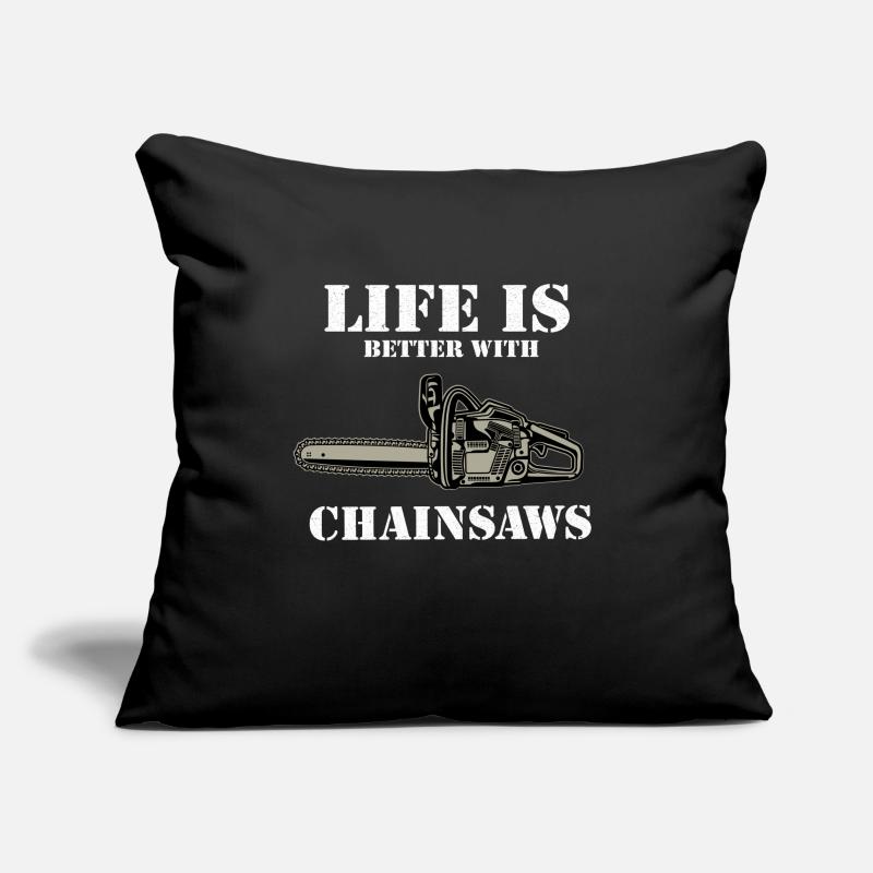 Lumberjack chainsaw forest worker forest farmer Sofa pillowcase 17,3'' x 17,3'' (45 x 45 cm)