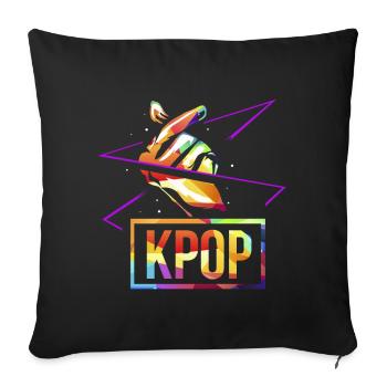K-pop polygon - Sofa pillowcase 17,3'' x 17,3'' (45 x 45 cm) - black - Front