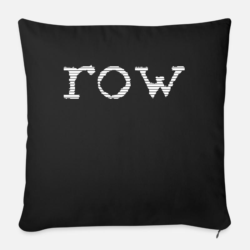 row - Sofakissenbezug 45 x 45 cm - Schwarz