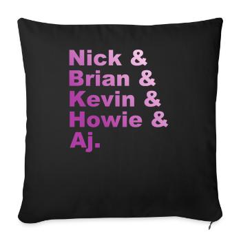 Backstreet - Trough My Heart - Nick, Brian, Aj - Sofakissenbezug 45 x 45 cm - Schwarz - Vorne
