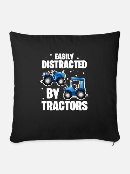 Traktor - Sofakissenbezug 45 x 45 cm - Schwarz