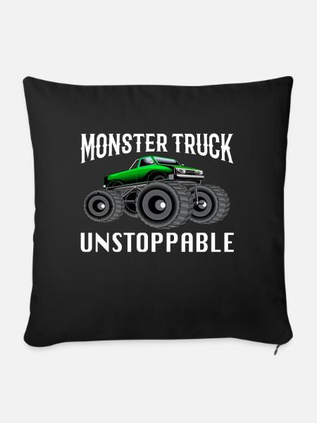Monstertruck - Sofakissenbezug 45 x 45 cm - Schwarz