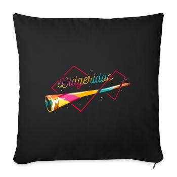 Didgeridoo Polygon - Sofakissenbezug 45 x 45 cm - Schwarz - Vorne