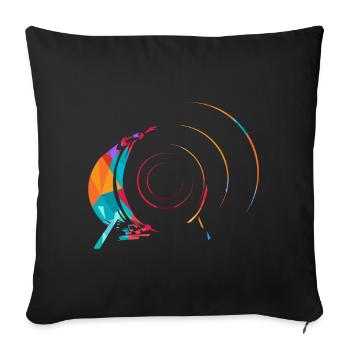 Drum n Bass - Housse de coussin décorative 45 x 45 cm - noir - Devant