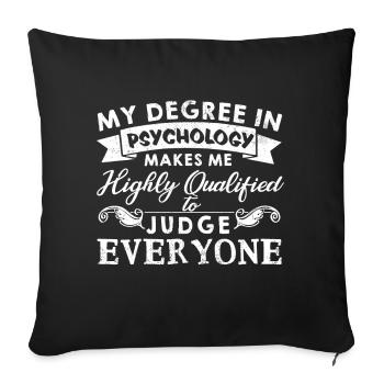 Psychology Funny sayings psychologist gift - Sofa pillowcase 17,3'' x 17,3'' (45 x 45 cm) - black - Front