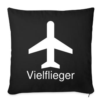 HBL Vielflieger white 6d4a3edae1d7a7e796431370171a - Sofakissenbezug 45 x 45 cm - Schwarz - Vorne