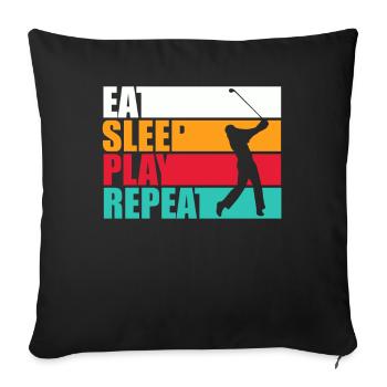 golf - Sofa pillowcase 17,3'' x 17,3'' (45 x 45 cm) - black - Front