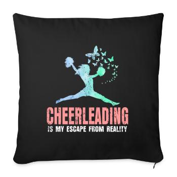 cheerleading - Housse de coussin décorative 45 x 45 cm - noir - Devant