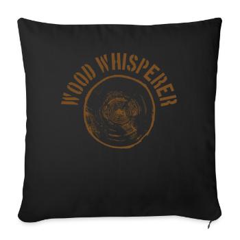 boiseries - Housse de coussin décorative 45 x 45 cm - noir - Devant