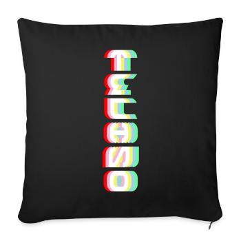 Techno - Sofakissenbezug 45 x 45 cm - Schwarz - Vorne