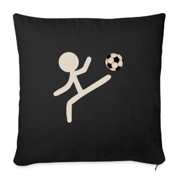 STICK FIGURE Soccer - Housse de coussin décorative 45 x 45 cm - noir - Devant