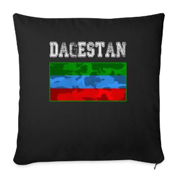 Drapeau du Daghestan. Un fier peuple daghestanais porte cette - Housse de coussin décorative 45 x 45 cm - noir - Devant