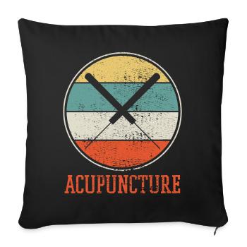 Acupuncture Vintage - Housse de coussin décorative 45 x 45 cm - noir - Devant