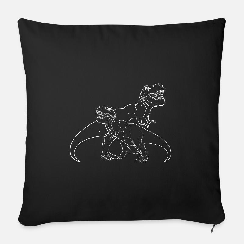 T-REX - Thyrannosaurus Rex - Sofakissenbezug 45 x 45 cm - Schwarz
