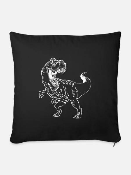 T-REX - Thyrannosaurus Rex Braun - Sofakissenbezug 45 x 45 cm - Schwarz