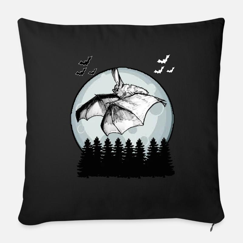 Fledermaus - Sofakissenbezug 45 x 45 cm - Schwarz