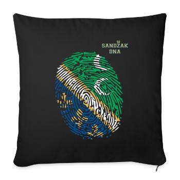 Sandzak DNA Proud Sandzak Roots - Sofa pillowcase 17,3'' x 17,3'' (45 x 45 cm) - black - Front