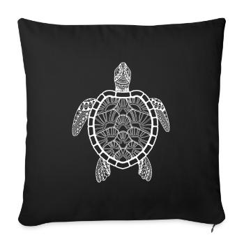 Turtle - Sofa pillowcase 17,3'' x 17,3'' (45 x 45 cm) - black - Front
