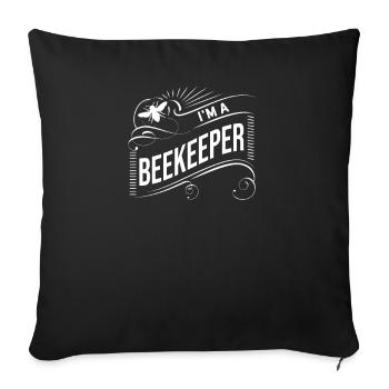 Imkern Imker Honigbiene Imkerei Bienenzucht - Sofakissenbezug 45 x 45 cm - Schwarz - Vorne