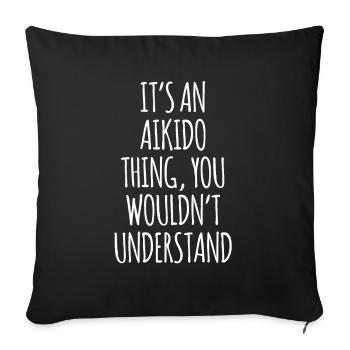Aikido - Sofakissenbezug 45 x 45 cm - Schwarz - Vorne