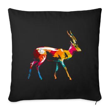 Gazelle - Housse de coussin décorative 45 x 45 cm - noir - Devant