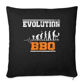 Battement de coeur grillant Evolution - Housse de coussin décorative 45 x 45 cm - noir - Devant