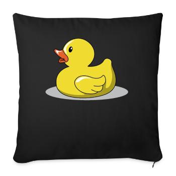 Rubber duck rubber duck duck Funny - Sofa pillowcase 17,3'' x 17,3'' (45 x 45 cm) - black - Front