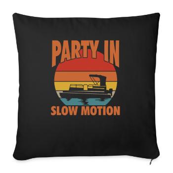 Soirée ponton - Housse de coussin décorative 45 x 45 cm - noir - Devant