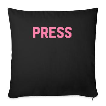 Press Reporter Journalist Author Journalism - Sofa pillowcase 17,3'' x 17,3'' (45 x 45 cm) - black - Front