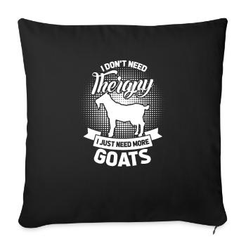 Goat goat goat goat farmer gift - Sofa pillowcase 17,3'' x 17,3'' (45 x 45 cm) - black - Front