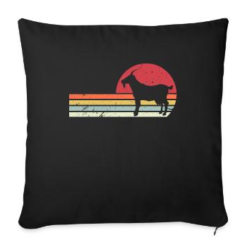 Goat goat goat goat retro gift - Sofa pillowcase 17,3'' x 17,3'' (45 x 45 cm) - black - Front