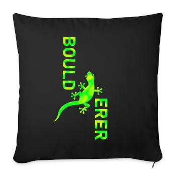 bouldering - Housse de coussin décorative 45 x 45 cm - noir - Devant