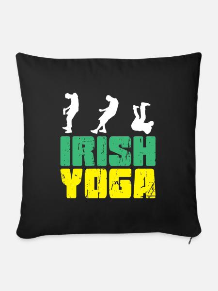 The Irish Yoga - Sofakissenbezug 45 x 45 cm - Schwarz