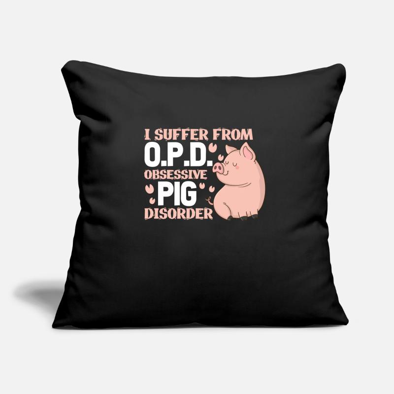 Cochon cochon cochon cochon Housse de coussin décorative 45 x 45 cm