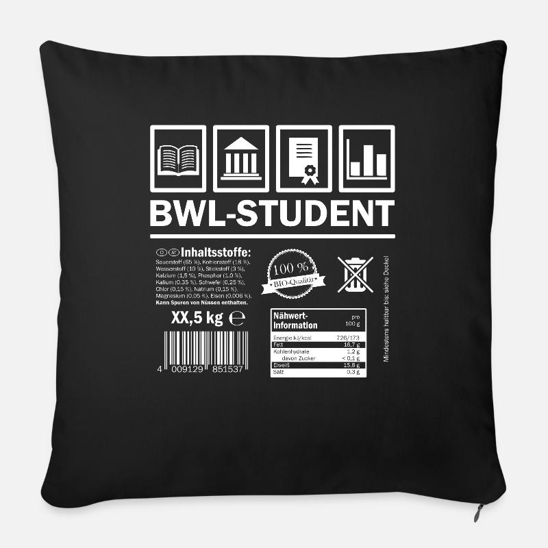 BWL Student bio b - Sofakissenbezug 45 x 45 cm - Schwarz