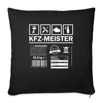 Maître automobile - Pictogramme et icône idée cadeau - Housse de coussin décorative 45 x 45 cm - noir - Devant
