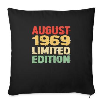 August 1969 - Sofakissenbezug 45 x 45 cm - Schwarz - Vorne