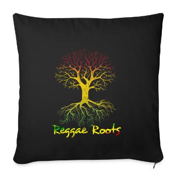 Racines reggae - Housse de coussin décorative 45 x 45 cm - noir - Devant