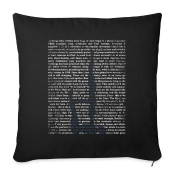 Akroyoga Geschenk - Sofakissenbezug 45 x 45 cm - Schwarz - Vorne